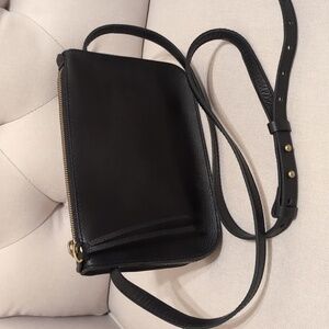 Like New Madewell the Simple Leather Crossbody Purse Black